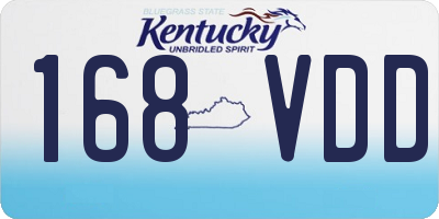 KY license plate 168VDD
