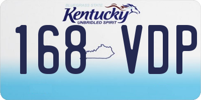 KY license plate 168VDP