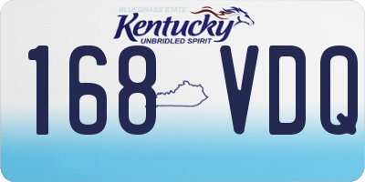 KY license plate 168VDQ