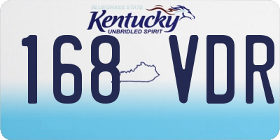 KY license plate 168VDR