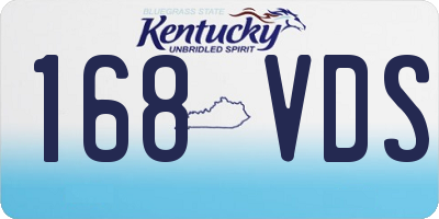 KY license plate 168VDS
