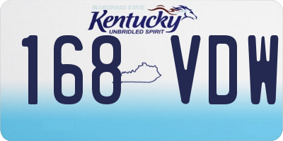 KY license plate 168VDW