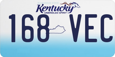 KY license plate 168VEC