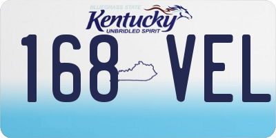 KY license plate 168VEL