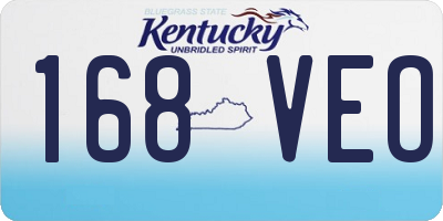 KY license plate 168VEO