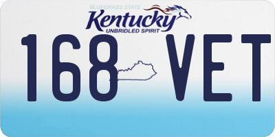 KY license plate 168VET