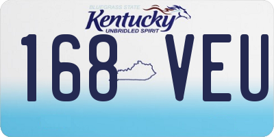KY license plate 168VEU