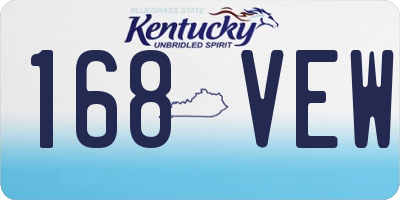 KY license plate 168VEW