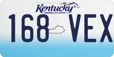 KY license plate 168VEX
