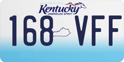 KY license plate 168VFF