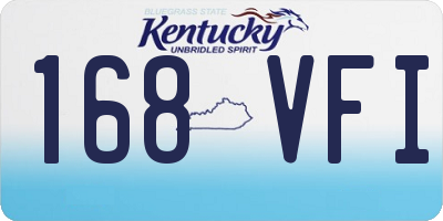 KY license plate 168VFI