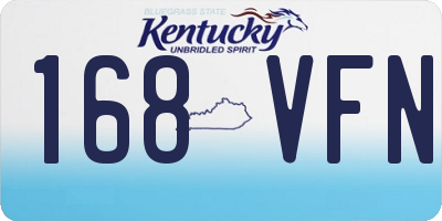 KY license plate 168VFN