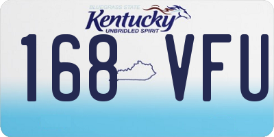 KY license plate 168VFU