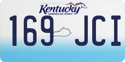 KY license plate 169JCI