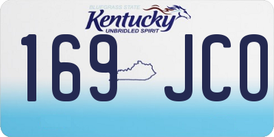 KY license plate 169JCO