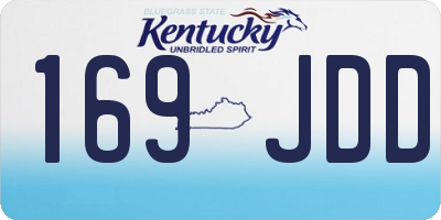 KY license plate 169JDD