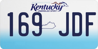 KY license plate 169JDF