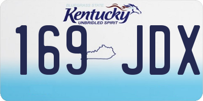 KY license plate 169JDX