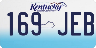 KY license plate 169JEB