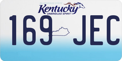 KY license plate 169JEC