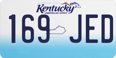KY license plate 169JED
