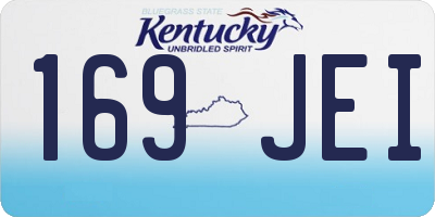 KY license plate 169JEI