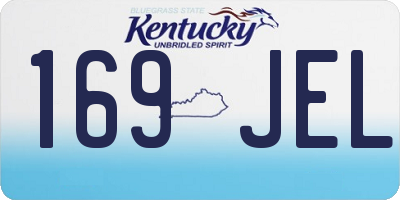 KY license plate 169JEL