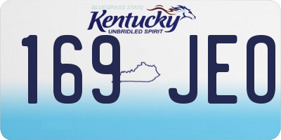 KY license plate 169JEO