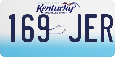 KY license plate 169JER