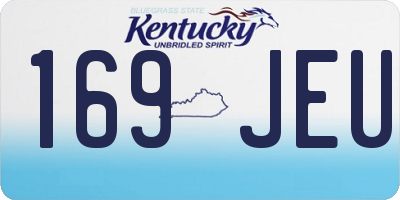 KY license plate 169JEU
