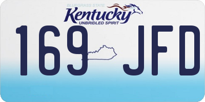 KY license plate 169JFD