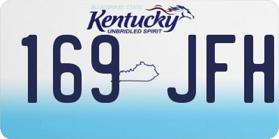 KY license plate 169JFH