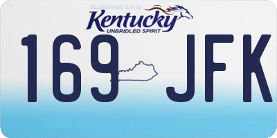 KY license plate 169JFK