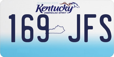 KY license plate 169JFS