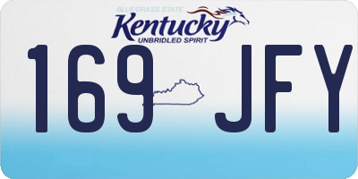 KY license plate 169JFY