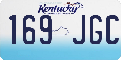 KY license plate 169JGC