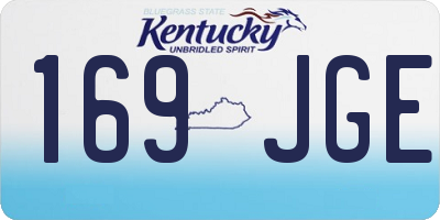 KY license plate 169JGE