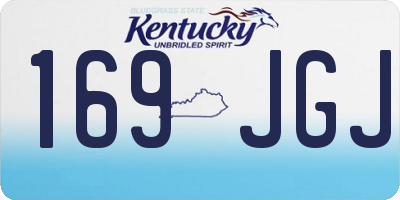 KY license plate 169JGJ
