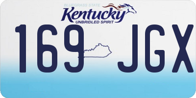 KY license plate 169JGX