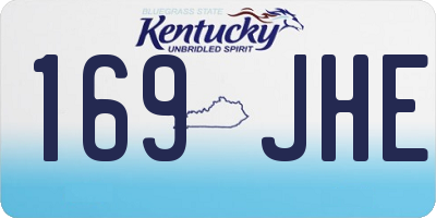 KY license plate 169JHE