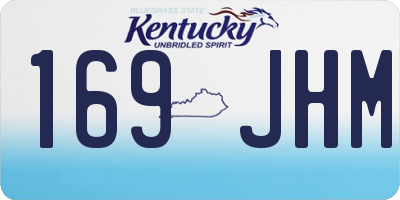 KY license plate 169JHM