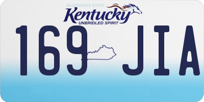 KY license plate 169JIA