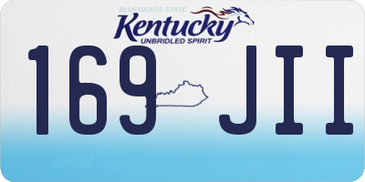 KY license plate 169JII
