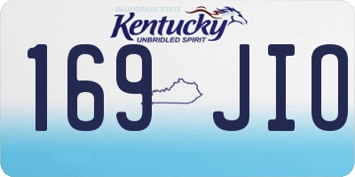 KY license plate 169JIO
