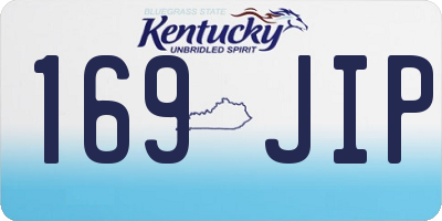 KY license plate 169JIP