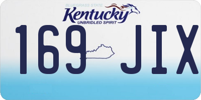 KY license plate 169JIX
