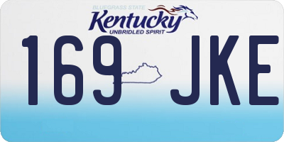 KY license plate 169JKE