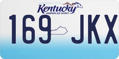 KY license plate 169JKX