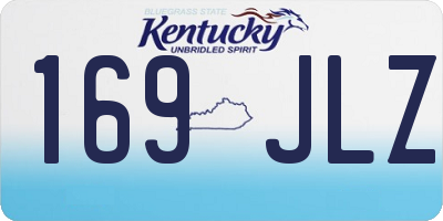 KY license plate 169JLZ