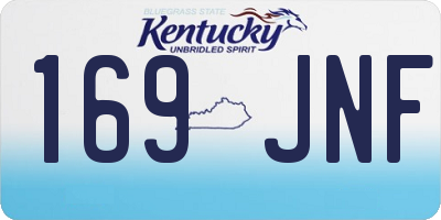 KY license plate 169JNF